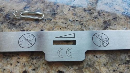 Lasergravur - Edelstahlblende