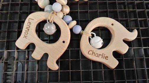 Lasergravur - Schnullerkette